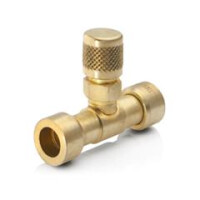 Brass connector with access valve LOKRING 6 NK Ms SV 00