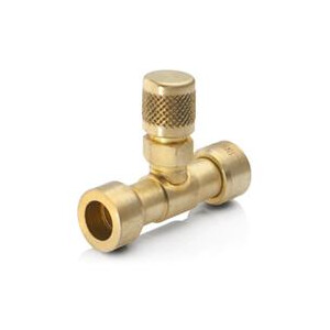 Brass connector with access valve LOKRING 9,53 NK Ms SV 00