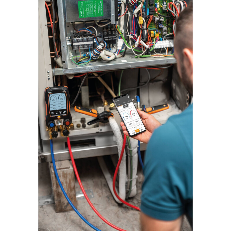 Digitale 4-Wege Monteurhilfe 557s Smart Vakuum Set Testo