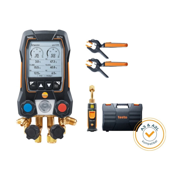Digitale 4-Wege Monteurhilfe 557s Smart Vakuum Set Testo