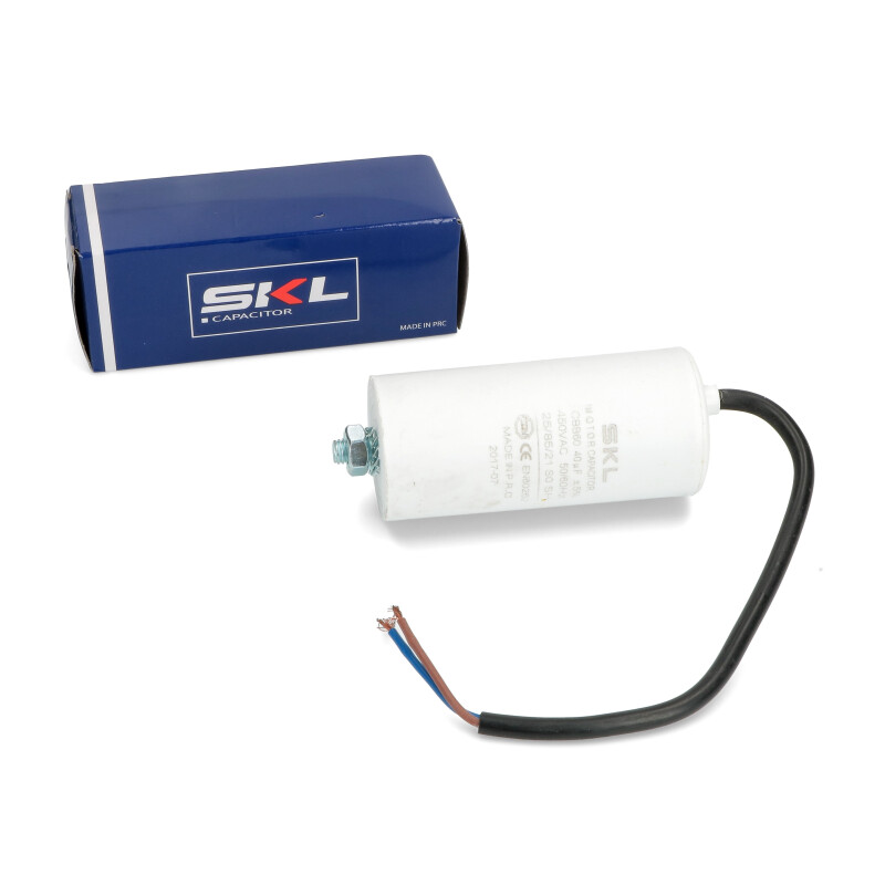 Capacitor w. cable 40µF 450V