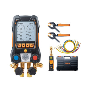 Digital 4-way manifold 570s vacuum kit w. hoses Testo
