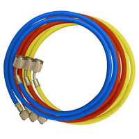 Nylon barrier charging hoses w. automatic shut-off valve 1500mm 1/4"SAE 46360 Mastercool