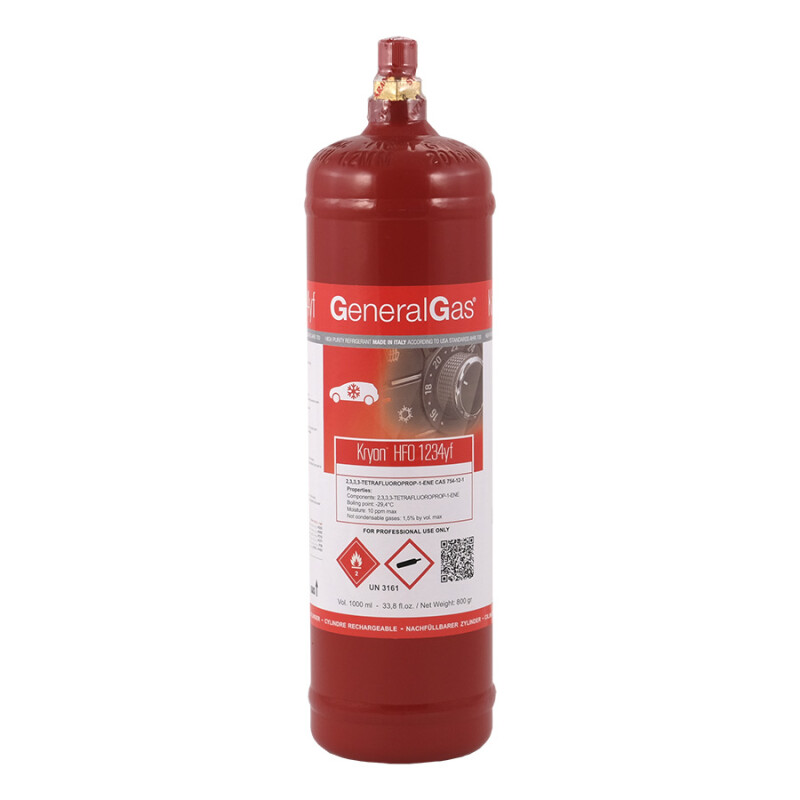 Refrigerant R1234yf 800g steel cylinder