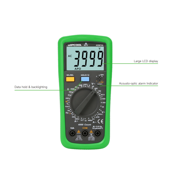 Digitales Multimeter ADM750 Wipcool