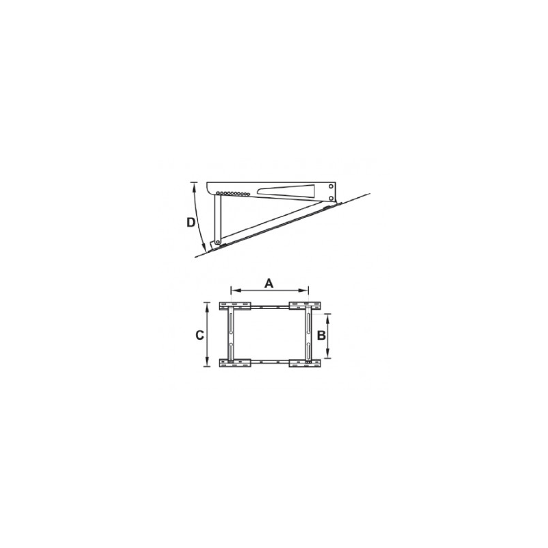 Teleskopische Dachkonsole TSTT-140 140kg 14/27°...