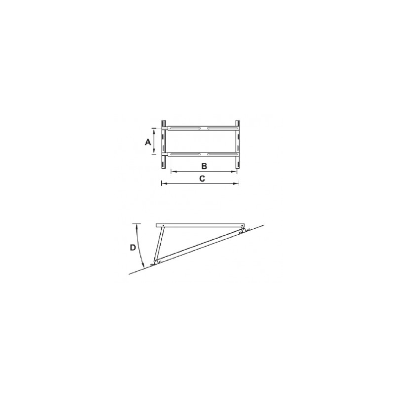 Dachkonsole TSTL-140N 140kg 13/24° 800x680mm...