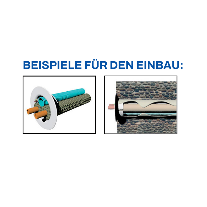 PVC Wanddurchführung KA-500 m. Flansch L=500mm...