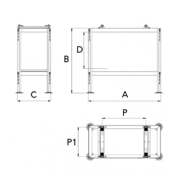 Hohe Bodenkonsole FREEDOM EVO 440 Tecnosystemi