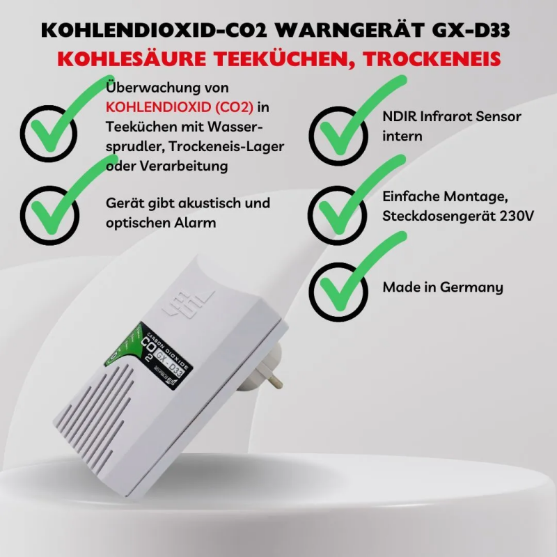 Gaswarnanlage Kohlendioxid (techn.) GX-D33 Schabus