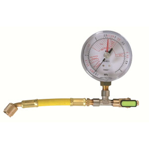 Nitrogen hose with gauge