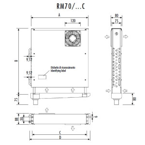 Evaporator for bars RM70/420C