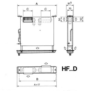 Verdampfer HF2 109D doppelseitiger Luftausl Luve