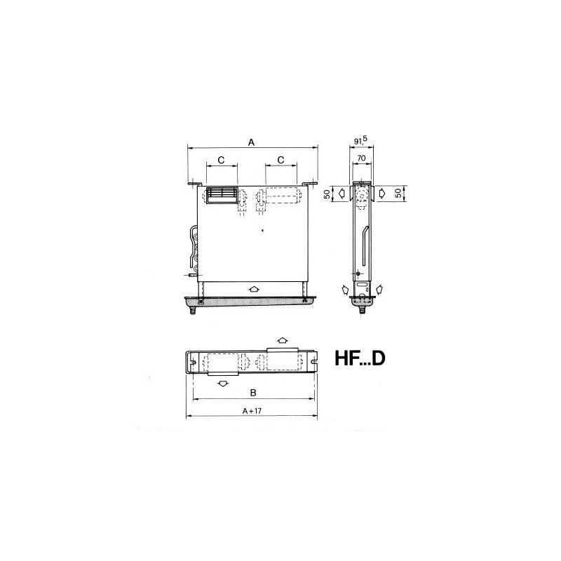 Verdampfer HF2 109D doppelseitiger Luftausl Luve