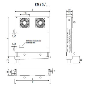 Evaporator for bars RM70/347
